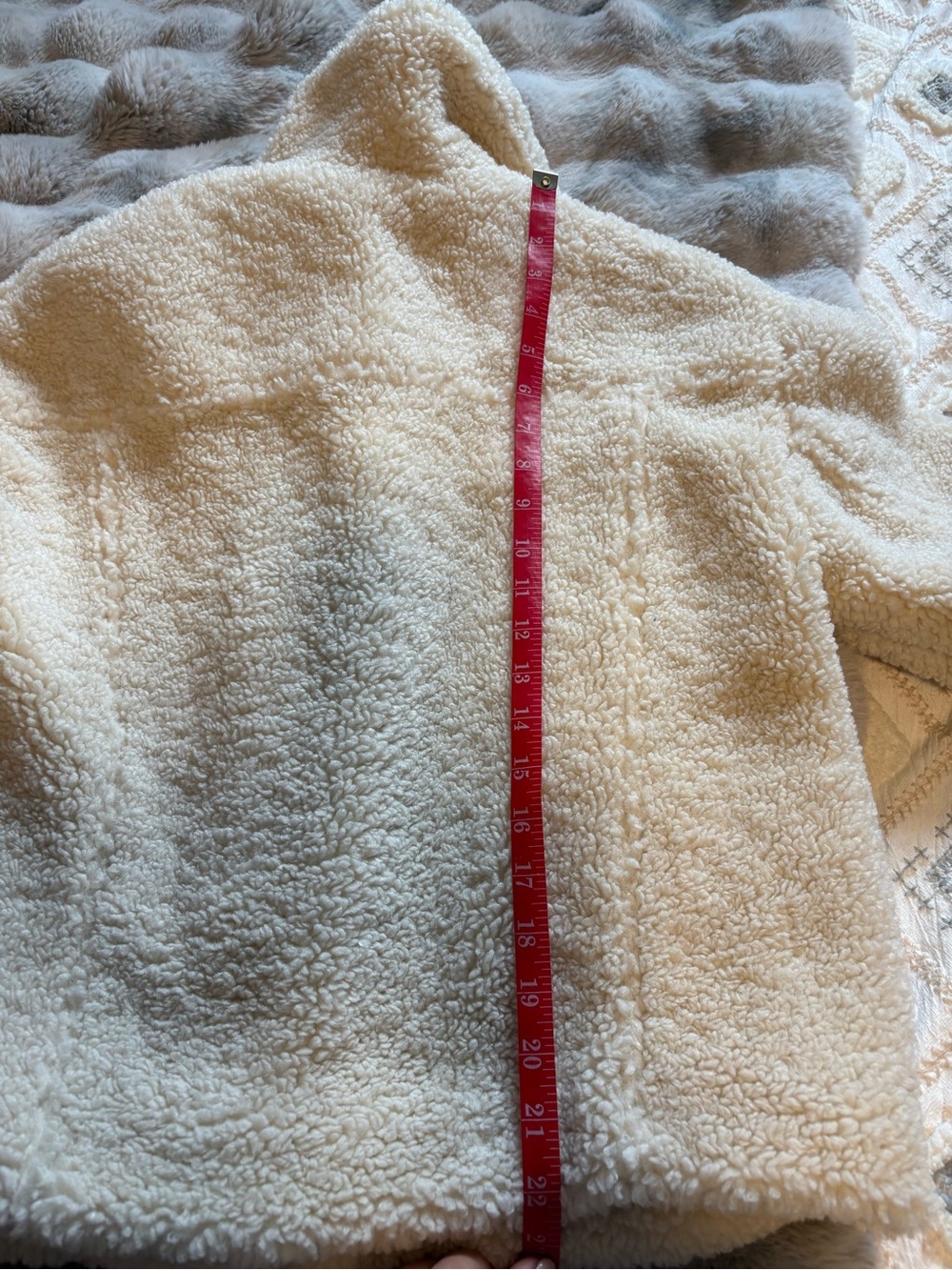ZARA Women’s XS Cream Sherpa Button-Up Jacket - measurements in pics - Picture 11 of 14